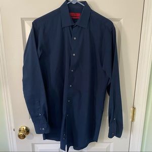 Men’s Alfani Blue Button Down Dress Shirt